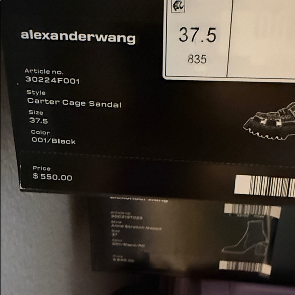 Alexander Wang Black carter cage leather sandals - Picture 14 of 14